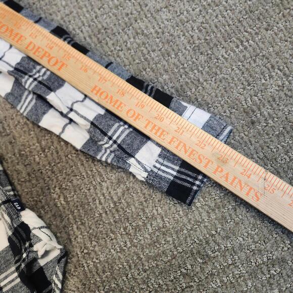 Aerie Button Up Shirt Women's Blue White Long Sleeve Plaid Size XL - Picture 4 of 10